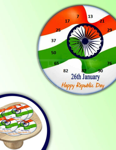 Republic Day Tambola Tickets (Round Flagged)