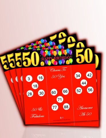 50th Birthday Tambola Tickets