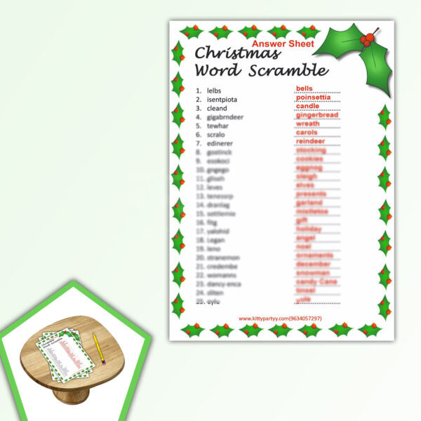 Christmas Word Scramble Paper Game Christmas-Word-Scramble-Paper-Game