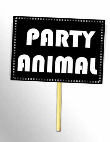 Party-Animal-Black-And-White-Placards