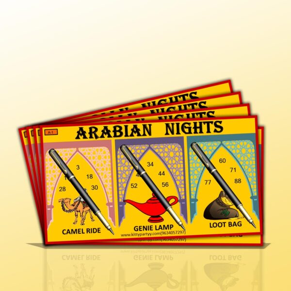 Arabian Nights Tambola Tickets