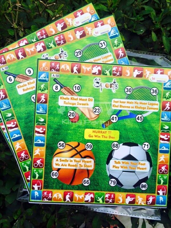 Sports Theme Tambola Tickets