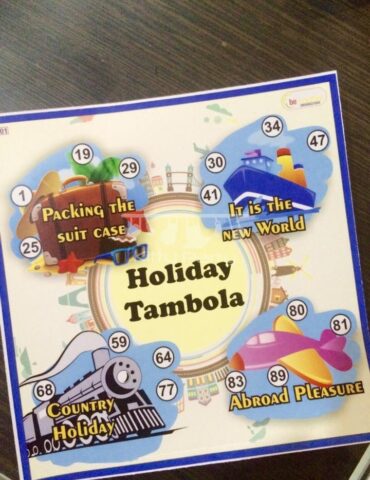 Holiday Tambola Tickets (Packing Suitcase)