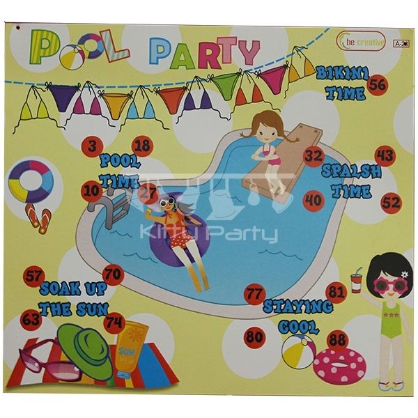 Pool Party Tambola Tickets (Soak Up The Sun, Pool Time)