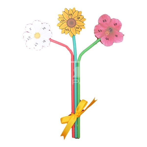 Flora Tambola Tickets (Handmade Straw Flowers)