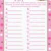 Baby Shower Paper Game
