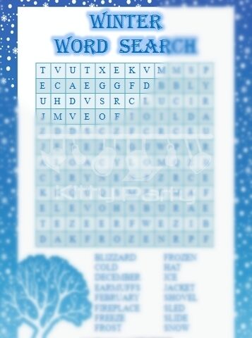 Winters Word Search Paper Game