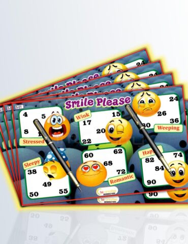 Smiley Theme Printed Tambola Tickets