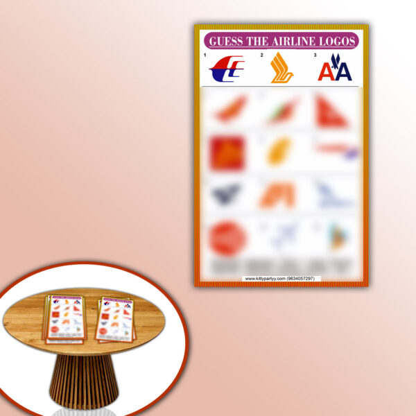 Guess The Airlines Logos Paper Game