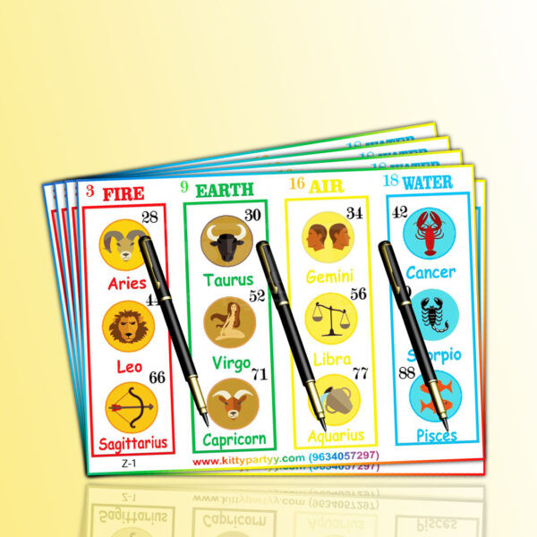 Zodiac Sign Printed Tambola Tickets Zodiac-Sign-Printed-Tambola-Tickets