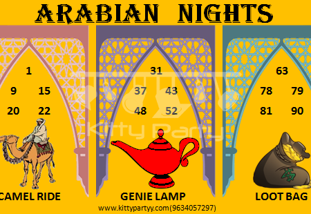 Arabian Nights Tambola Tickets