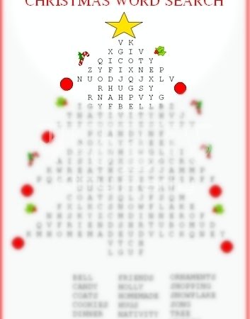 Christmas Word Search Paper Games
