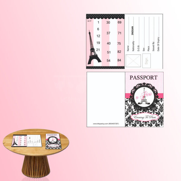 Paris Passport Tambola Ticket