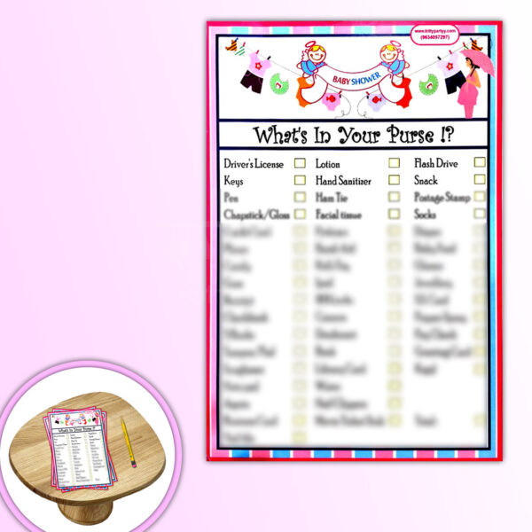 Baby-shower-theme-Whats-in-your-purse-game