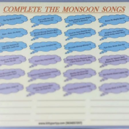 Complete The Monsoon Songs Paper Game