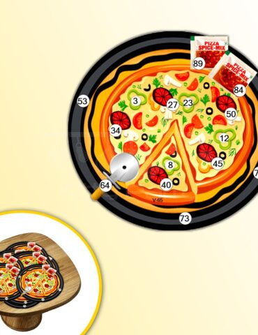 Pizza Printed Tambola Tickets