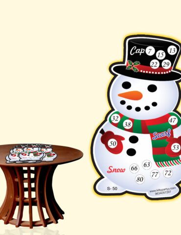 Snowman-Shape-Tambola-Ticket