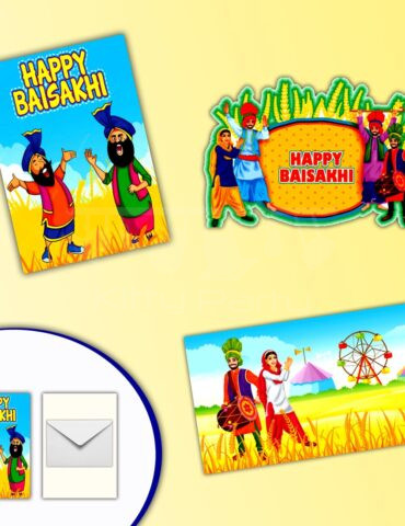 Baisakhi Theme Shape Envelopes