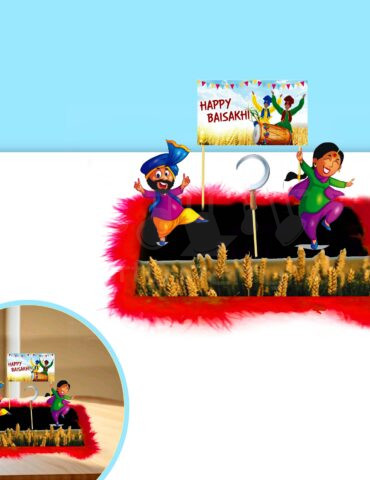 Happy Baisakhi 3D Center Table Decor.