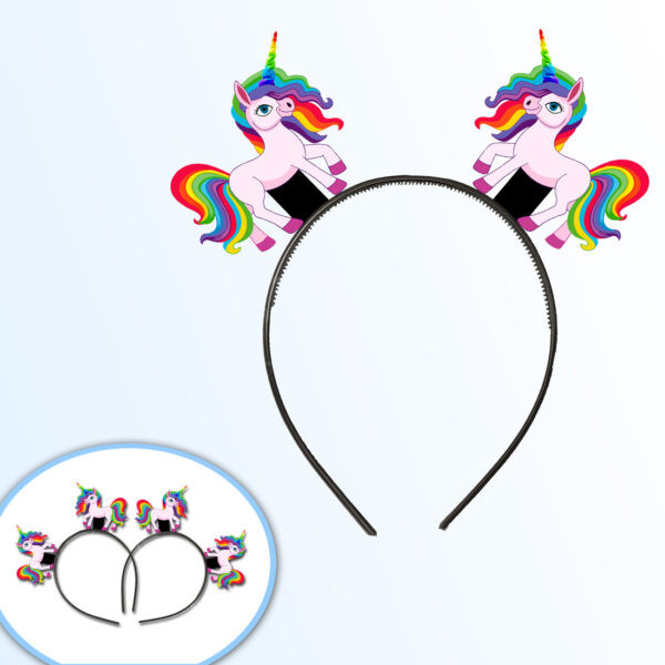 Unicorn-theme-hairbands