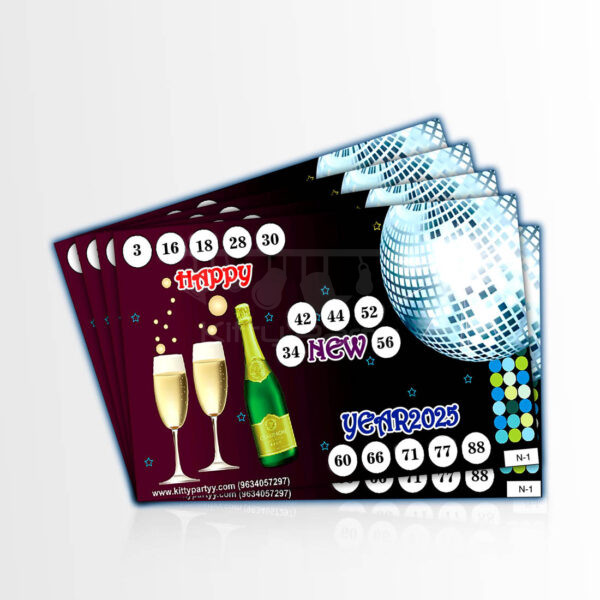 Happy new year tambola tickets