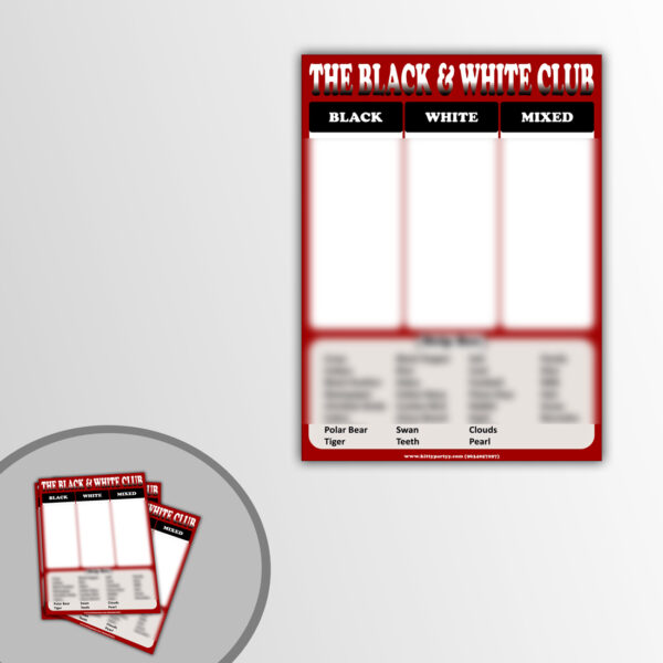 Black & White Theme Game