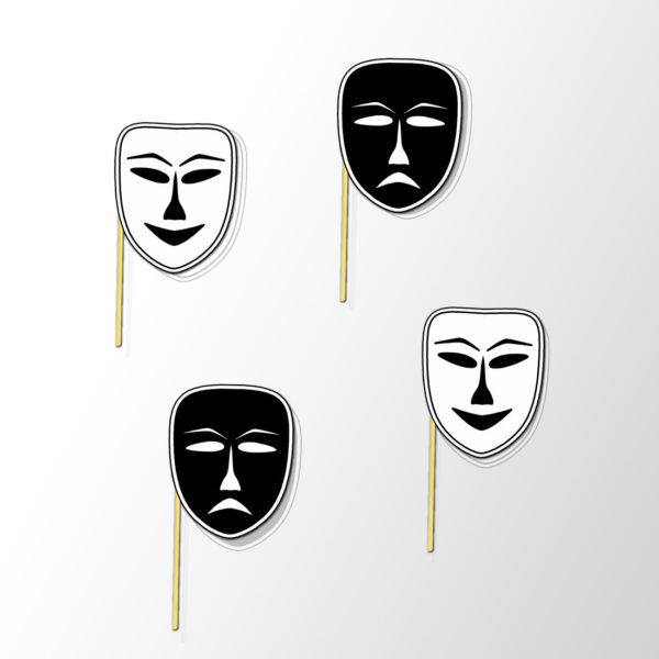 Face Mask Stick Props