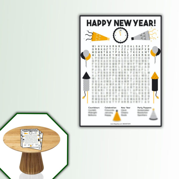 New year Word search game