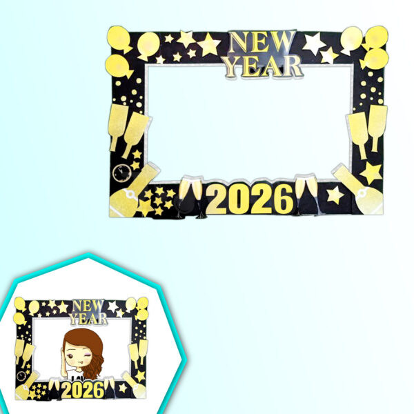 New-year-black-photo-frame