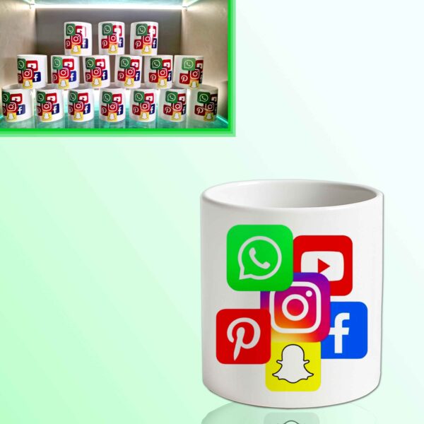 Social Media Theme Mugs