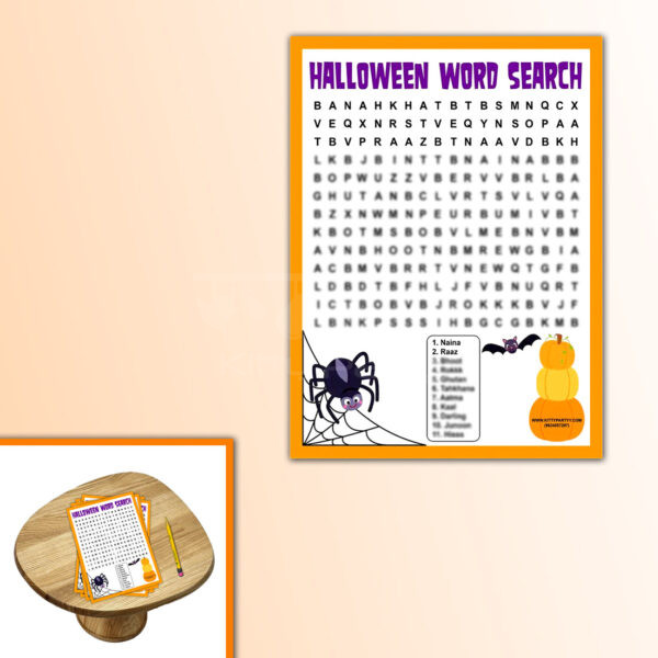 Halloween Word Search Game