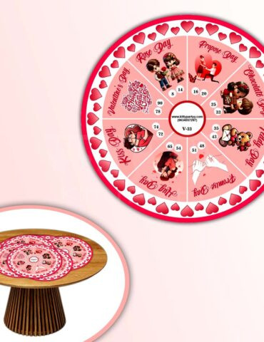 Valentine Circle Tambola Ticket