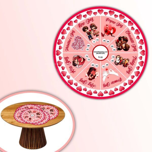 Valentine Circle Tambola Ticket