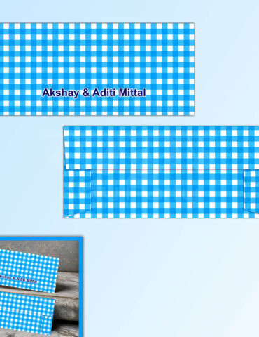 Blue-And-White-Checkered-Pattern-Personalised-Envelope