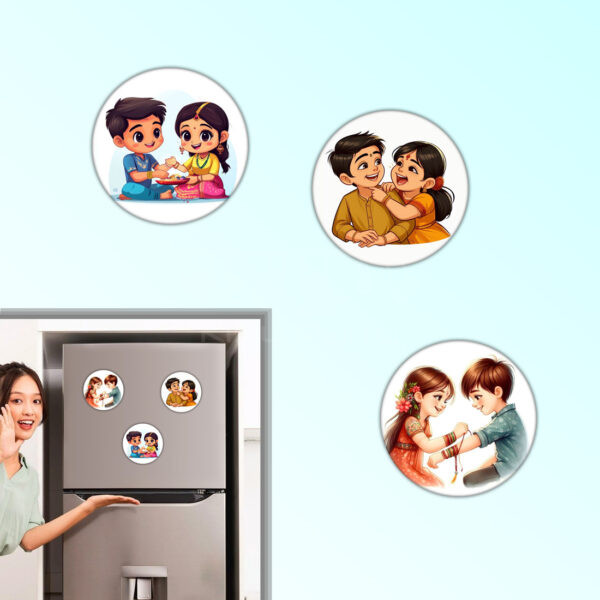 Rakhi Theme Fridge Magnets Rakhi-Theme-Fridge-Magnets