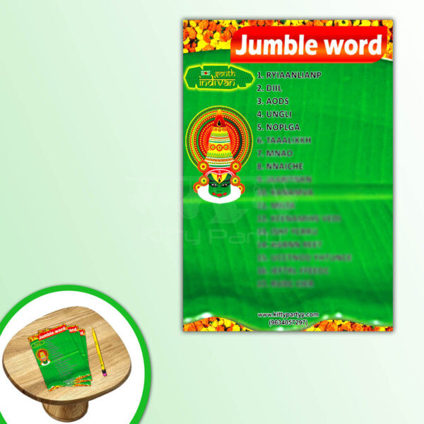 South indian Jumble Words Game