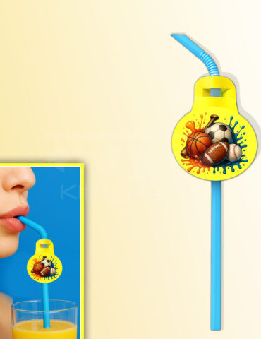 Sports Theme Straw