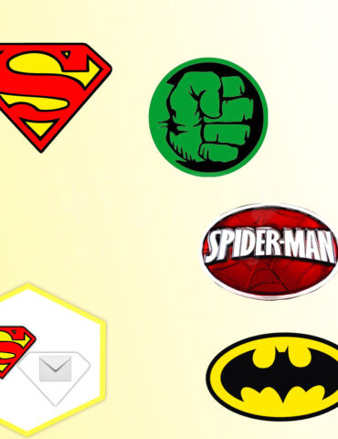 Super-Hero-Theme-Shape-Envelope