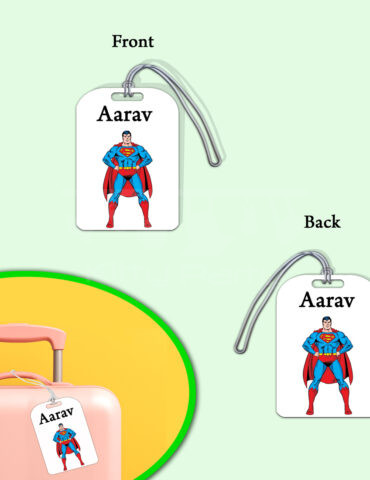 Super-Heroes-Theme-Luggage-Tag