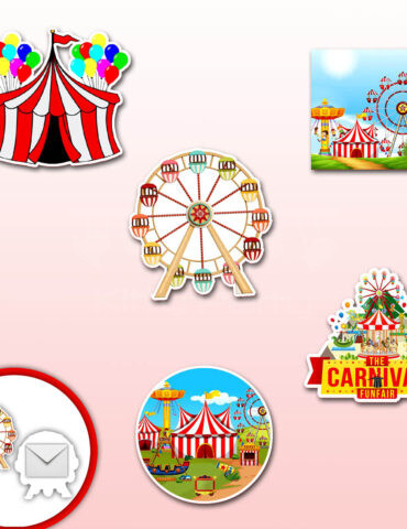Circus-Carnival-Shape-Envelopes