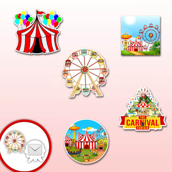 Circus-Carnival-Shape-Envelopes