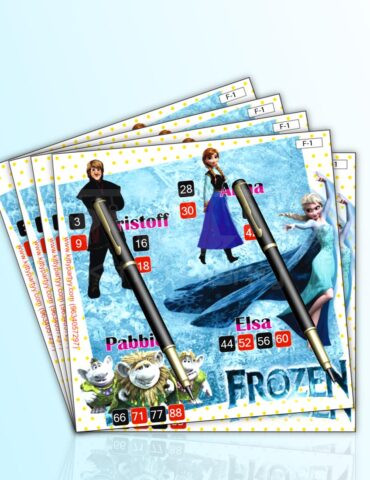 Frozen-Theme-Tambola-Tickets