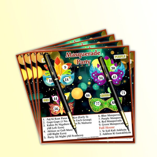 Masquerade-Party-Tambola-Ticket