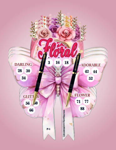 Floral Shape Tambola Ticket