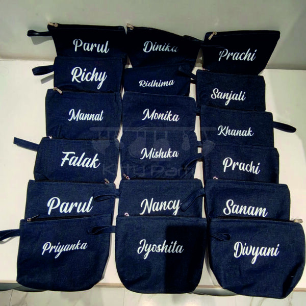 Denim pouches