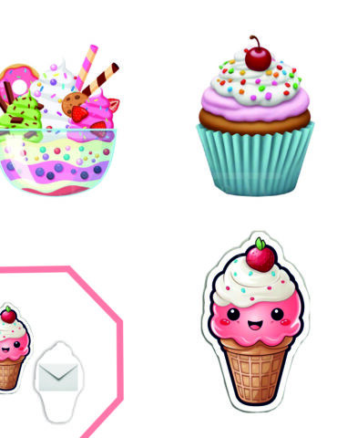 Ice Cream Shape Envelopes