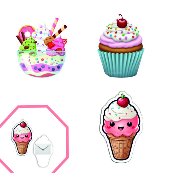 Ice Cream Shape Envelopes