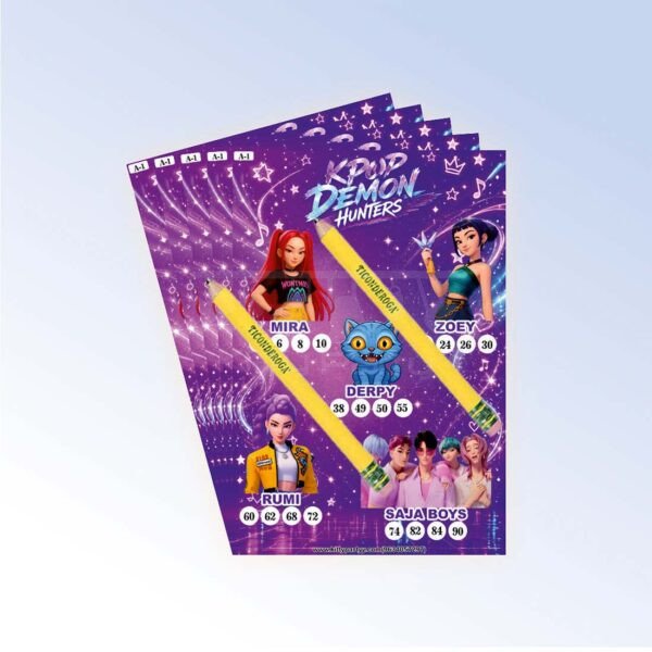 K-Pop Demon Hunters Tambola TicketS